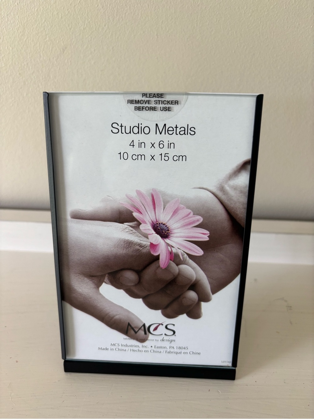 MCS Studio Metals Black Metal Photo Frame 4x6 Portrait Freestanding L01142